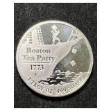 1 TROY OZ .999 FINE SILVER DONT TREAD ON ME ROUND