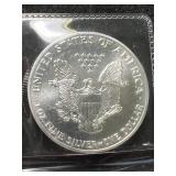 1989 AMERICAN SILVER EAGLE 1 TROY OZ .999 FINE SILVER