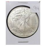2012 AMERICAN SILVER EAGLE 1 TROY OZ .999 FINE SILVER