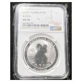 2017 AUSTRALIAN KOALA SILVER ROUND NGC MS70
