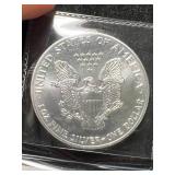 1989 AMERICAN SILVER EAGLE 1 TROY OZ .999 FINE SILVER