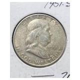 1951-S US FRANKLIN HALF DOLLAR