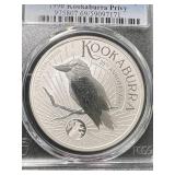2025 AUSTRALIAN KOOKABURRA SILVER ROUND PCGS MS69 35TH ANNIVERSARY
