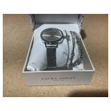 5PCS Laura Ashley Silver Watch & Jewelry Set