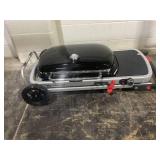 Weber Traveler Portable Propane Gas Grill, Black