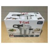 T-fal Initiatives Secure Aluminum Cookware, 6 Quart Pressure Cooker, Silver