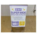 Regalo Super Wide Baby Gate, Features Play Yard Option, White, 144", Age Group 6-24 Months