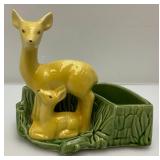 Set Of Vintage Shawnee Deer Planters (One Has Small Chip On Tip Of Ear)