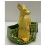 Set Of Vintage Shawnee Deer Planters (One Has Small Chip On Tip Of Ear)
