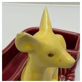 Set Of Vintage Shawnee Deer Planters (One Has Small Chip On Tip Of Ear)