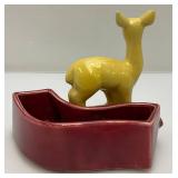 Set Of Vintage Shawnee Deer Planters (One Has Small Chip On Tip Of Ear)
