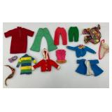 1968 Barbie Case With Vintage Barbie, Ken And Clothes