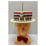 RARE Vintage W.C. Fields The Entertainer Poynter Products Ice Bucket With Kemps Ice Cream Hat