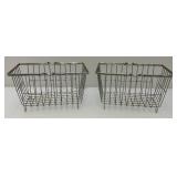 Vintage Small Wire Baskets With Handles