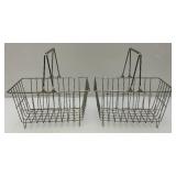 Vintage Small Wire Baskets With Handles
