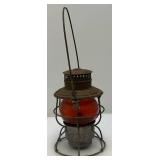 Vintage Adam & Westlake Co. Adalake Kero No. 250 Railroad Lantern With Amber Colored Lense