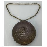 Antique Ornate Egyptian Themed Compact Tin 2.5"