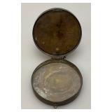 Antique Ornate Egyptian Themed Compact Tin 2.5"