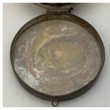 Antique Ornate Egyptian Themed Compact Tin 2.5"