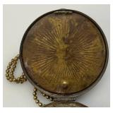 Antique Ornate Egyptian Themed Compact Tin 2.5"