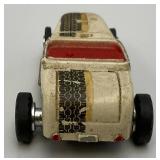 Vintage 1963 HO White Hot Rod Roadster Thunderjet 500 Slot Car