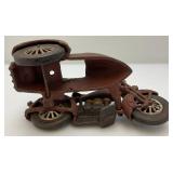 Antique Cast Iron Motorcycle With Sidecar Original With Flat Head Screws