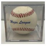 Autographed DAN Quisenberry Signed Baseball With Protective Case