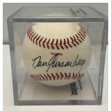 Autographed DAN Quisenberry Signed Baseball With Protective Case