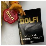 Vintage Original DOLFI Made In Italy Dolfi Original Wooden Doll In Original Box