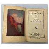 1915 "The Rainbow Trail By Zane Grey Hardcover Book