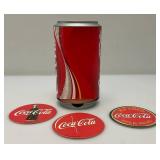 Vintage Coca Cola Coaster Dispenser And Pewter Train Collectibles