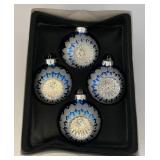Vintage RADCO Hand Crafted Glass Ornaments In Original Box
