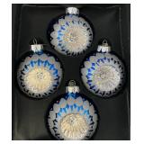 Vintage RADCO Hand Crafted Glass Ornaments In Original Box