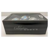 Vintage RADCO Hand Crafted Glass Ornaments In Original Box