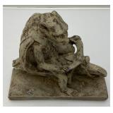 RARE Unique 1998 HPI "Hatched To Ride" Porcelain Gargoyle On Motorcycle Figurine 9 1/2" L x 9" H x 4" W