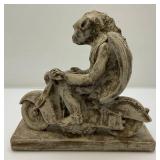 RARE Unique 1998 HPI "Hatched To Ride" Porcelain Gargoyle On Motorcycle Figurine 9 1/2" L x 9" H x 4" W