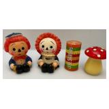 Misc. Vintage Candles Including Raggedy Ann & Andy And More