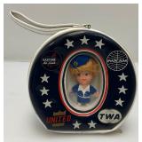 Vintage Kiddle Klone Airline Stewardess Doll Purse With TWA