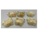 Misc. Rock Slices, Stone Animals (Some Have Chips Present) & More