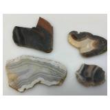 Misc. Rock Slices, Stone Animals (Some Have Chips Present) & More