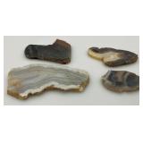 Misc. Rock Slices, Stone Animals (Some Have Chips Present) & More