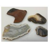 Misc. Rock Slices, Stone Animals (Some Have Chips Present) & More