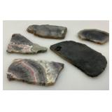 Misc. Rock Slices, Stone Animals (Some Have Chips Present) & More