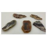 Misc. Rock Slices, Stone Animals (Some Have Chips Present) & More