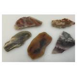 Misc. Rock Slices, Stone Animals (Some Have Chips Present) & More