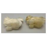 Misc. Rock Slices, Stone Animals (Some Have Chips Present) & More