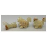 Misc. Rock Slices, Stone Animals (One Has Chipped hand) & More