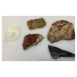 Misc. Rock Slices, Stone Animals, Bracelet & More