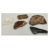 Misc. Rock Slices, Stone Animals, Bracelet & More