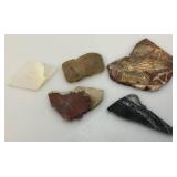 Misc. Rock Slices, Stone Animals, Bracelet & More